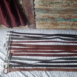 Various Belts Sizes Colors and Materials